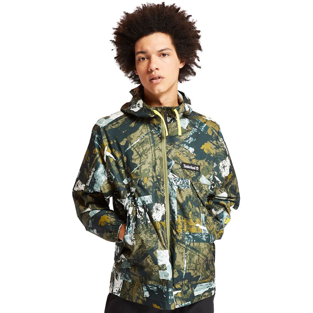 Timberland Mens Jackets Urban Camo Windbreaker - Green - India SD9061783